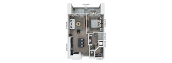 A5 Floor Plan at District 757 Apartments, Norfolk, VA
