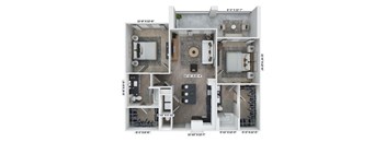 B11 Floor Plan at District 757 Apartments, Norfolk, Virginia