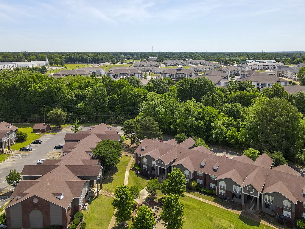 Aerial Community View at The Villas at Germantown, Memphis, TN, 38125