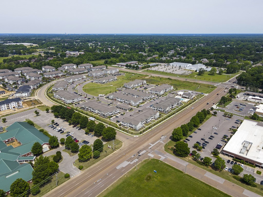 Drone View at The Villas at Germantown, Memphis, 38125