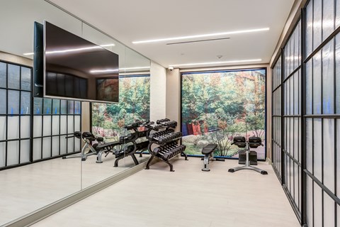 Fitness center at The Glover House, Washington, 20007