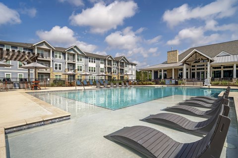 Outdoor Pool at The Mason at Freumax Park Apartments in Slidell, LA