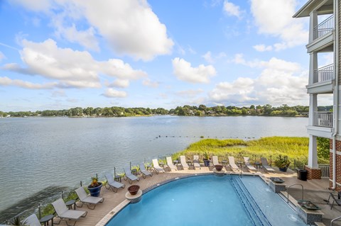 Pool View Alongside Lakeat River House Apartments, Virginia