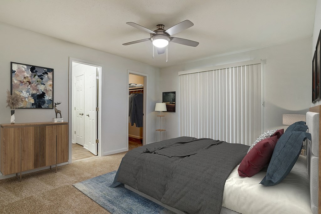 King Size Bedroom at Lakeshore Landing Apartments, Ridgeland, MS, 39157
