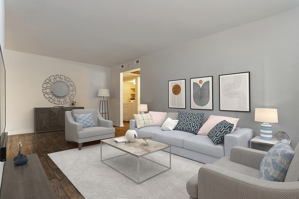 Graceful Living Area at Lakeshore Landing Apartments, Ridgeland, Mississippi