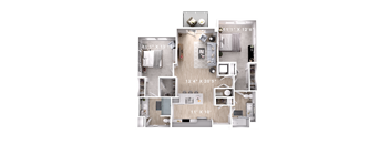 2BR 2BA (1089 SF - B4)