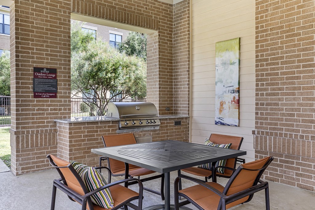 Patio with Grilling Station at Mansfield on the Green, Milwaukie