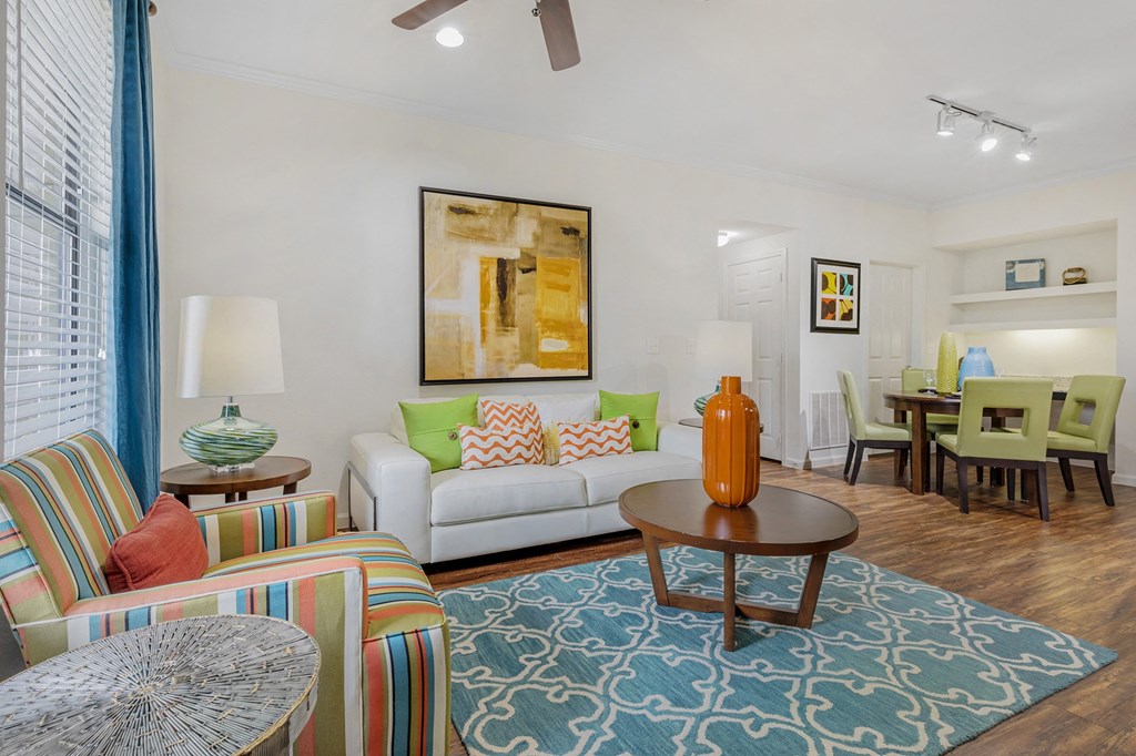 Spacious Living Area at Mansfield on the Green, Texas
