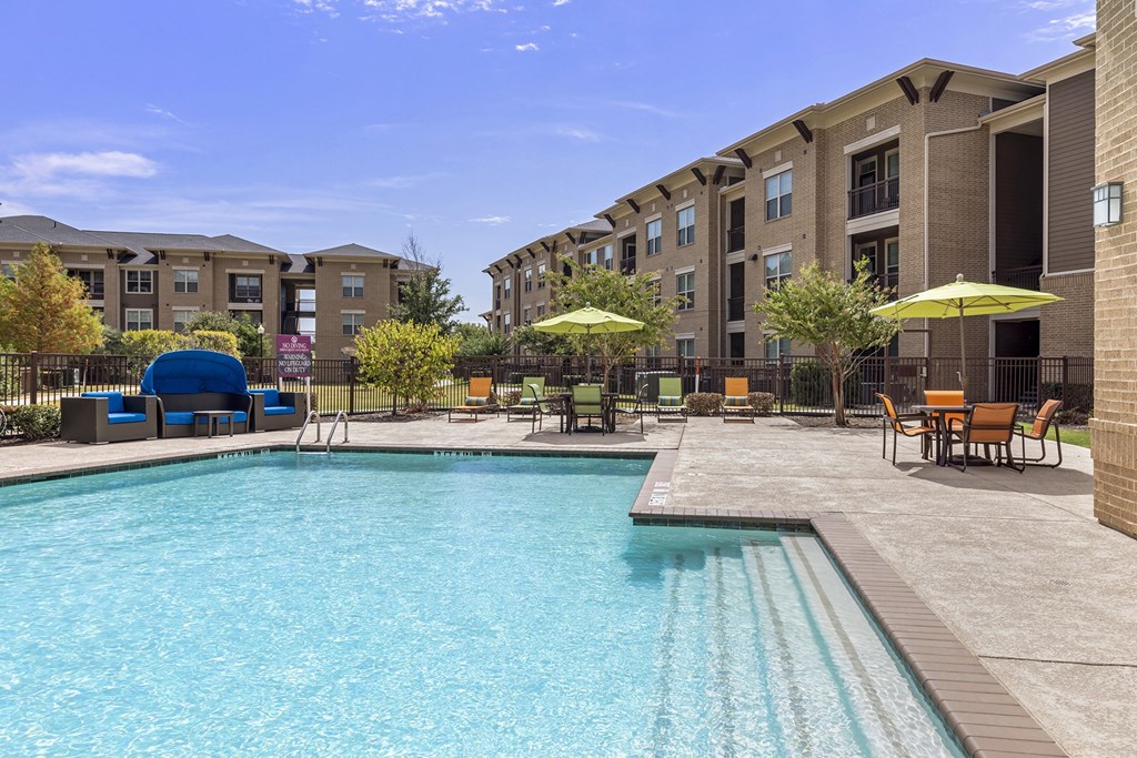 Pool with Relaxing Area at Mansfield on the Green, Texas, 76063