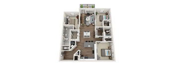 A1_3 Floorplan at Midtown Row Apartments, Alabama, 36106