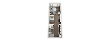 A1_4 Floorplan at Midtown Row Apartments, Alabama