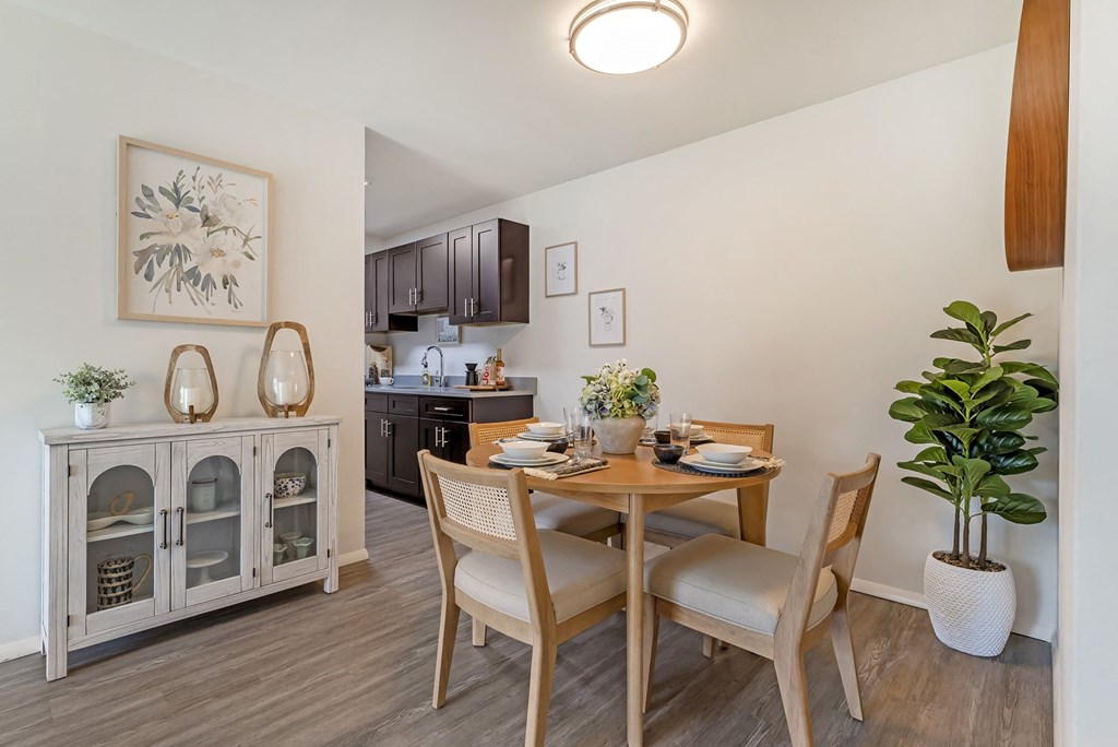 a dining room with a table and chairs at Quail Ridge, Plainsboro Township, NJ