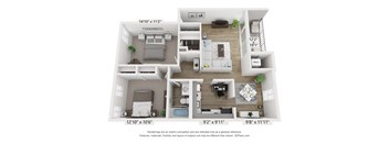 a 1 bedroom floorplan is shown in this image
