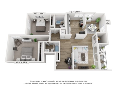 B10 Floor Plan at Copper and Quarry Village, Pikesville