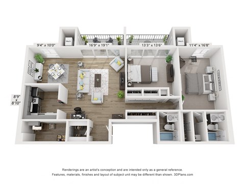 B21 Floor Plan at Copper and Quarry Village, Maryland, 21209