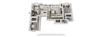 a floor plan of a 2100 sq ft apartment