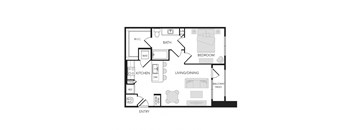 1BR 1BA (712 SF)
