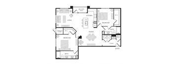 2BR 2BA (1420 SF)