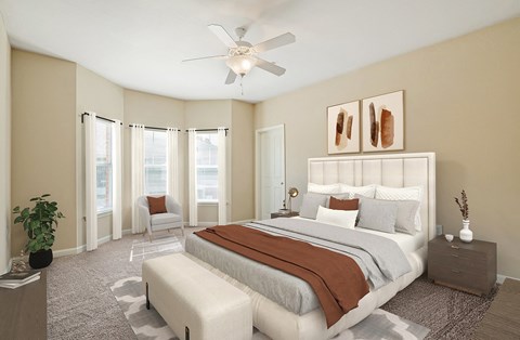 Bedroom at Reflections of Island Park Apartments, Shreveport, LA, 71105