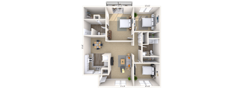 3Bed 2Bath at Lakeshore Landing Apartments, Mississippi, 39157