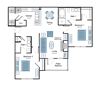 2BR 2BA (1058 SF)