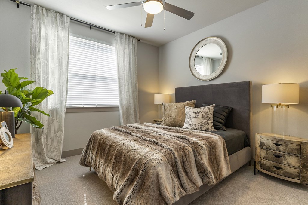 Comfortable Bedroom With Large Window at The Cosmopolitan, Oklahoma , 74119