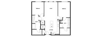 2BR 2BA (1154 SF)-B3