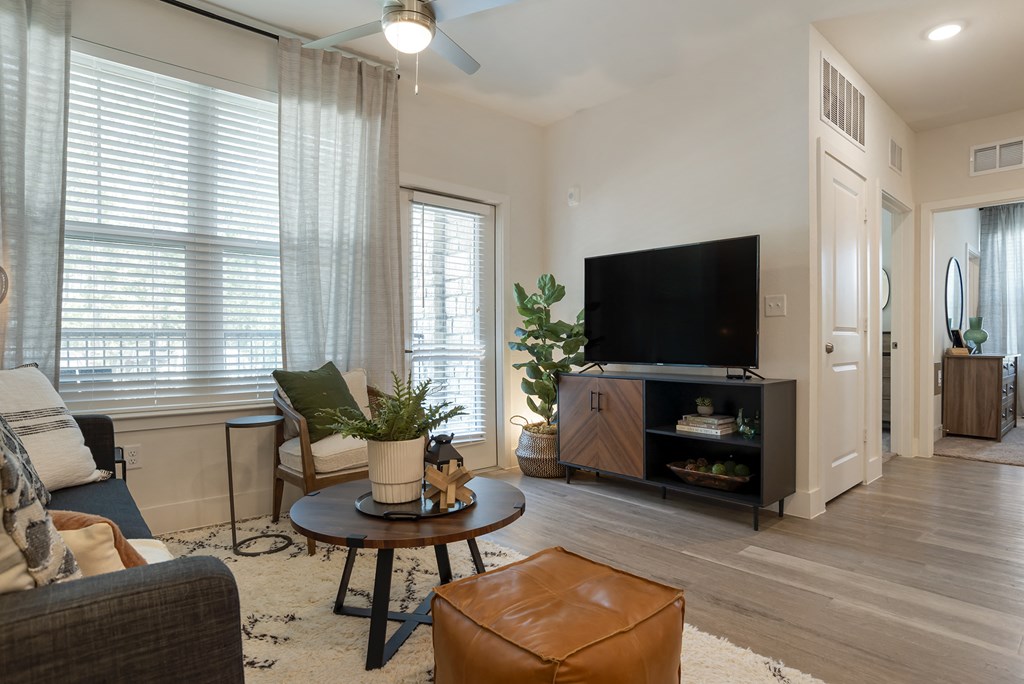 Living room with couch and tv at The Mason at Fremaux Park, Louisiana, 70458