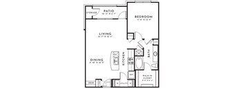 1BR 1BA (816 SF)