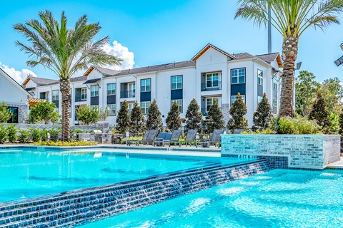 Swimming pool at The Rosemary Apartments, Texas, 77346