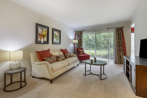 Impressive Living Room at The Apartments at The Sycamores, Reston