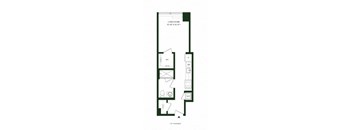 A floor plan of a living room sized 12-10 x 9 feet.