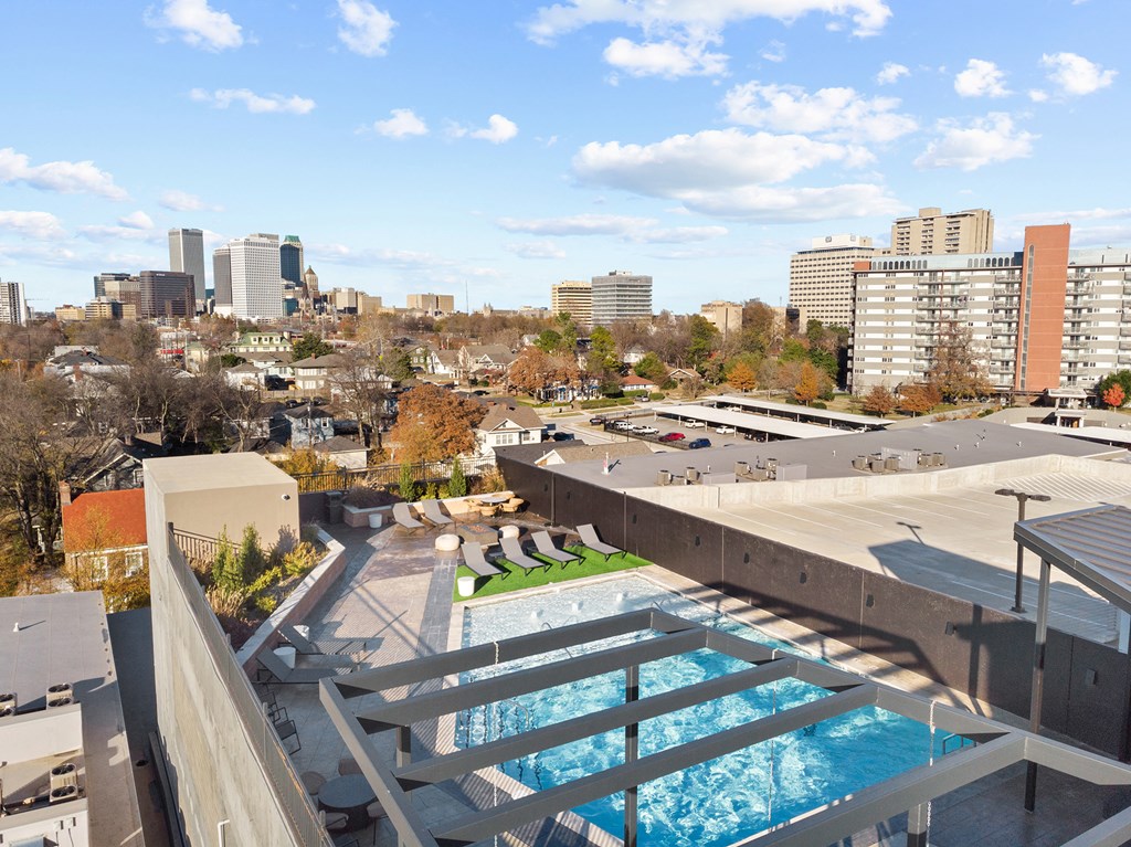 Swimming Pool With Sparkling Water at The Cosmopolitan, Tulsa, OK