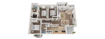 3BR 2BA (1393 SF) Firenze