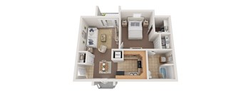 1BR 1BA (743 SF) Villaggio