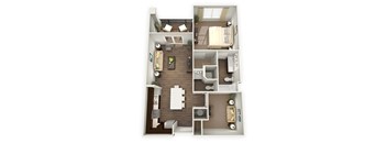 1BR 1BA (862 SF)