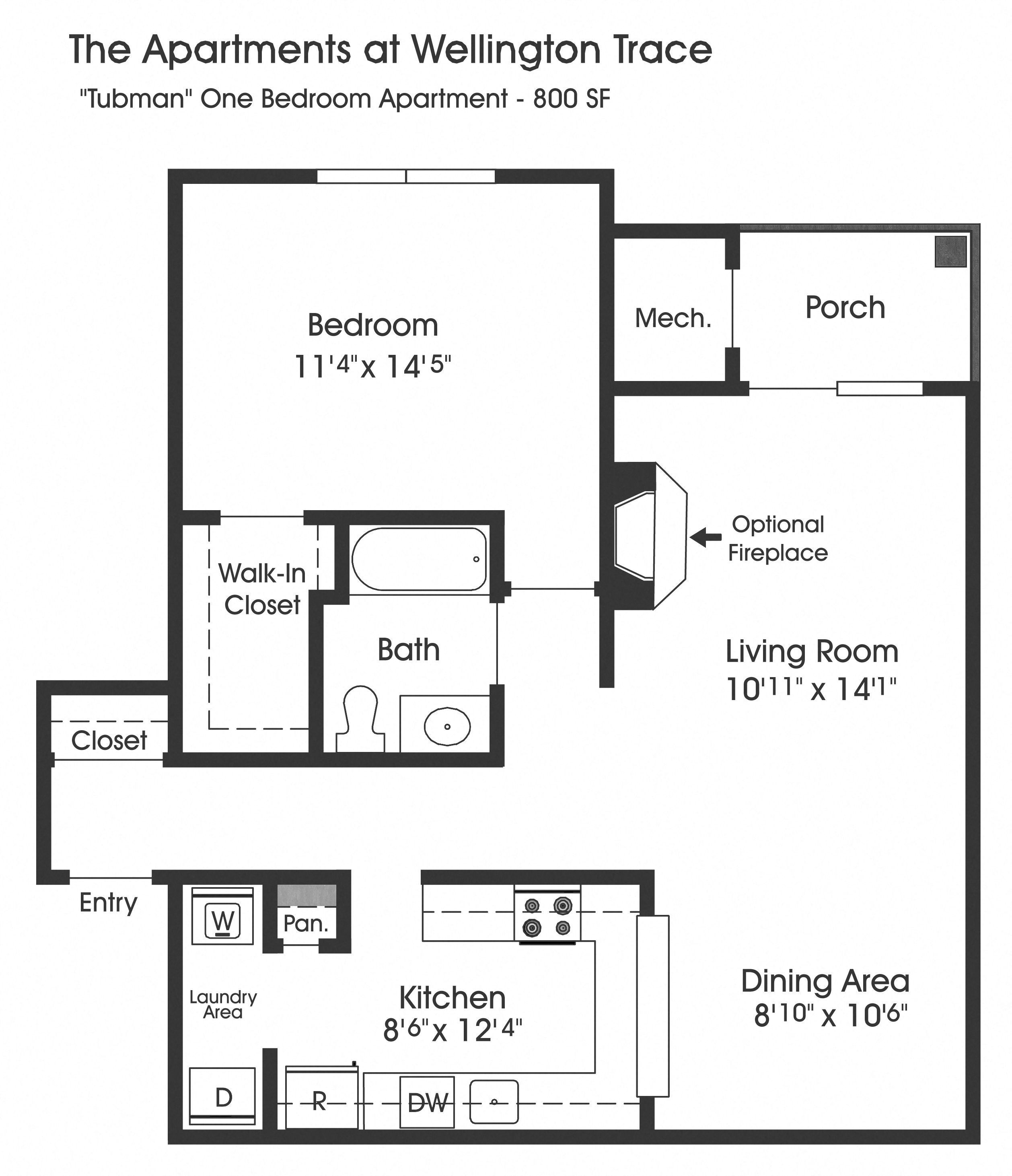 1BR 1BA_800sf at The Apartments at Wellington Trace, Frederick, Maryland