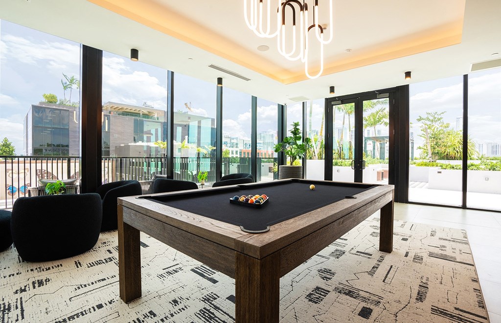 Community Game Room with pool table at WYND 27 & WYND 28, Miami, Florida