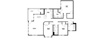 3 bed 2 bath A Floor Plan at River House Apartments, Virginia