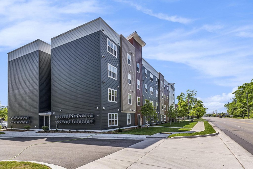 the building where the apartment is located