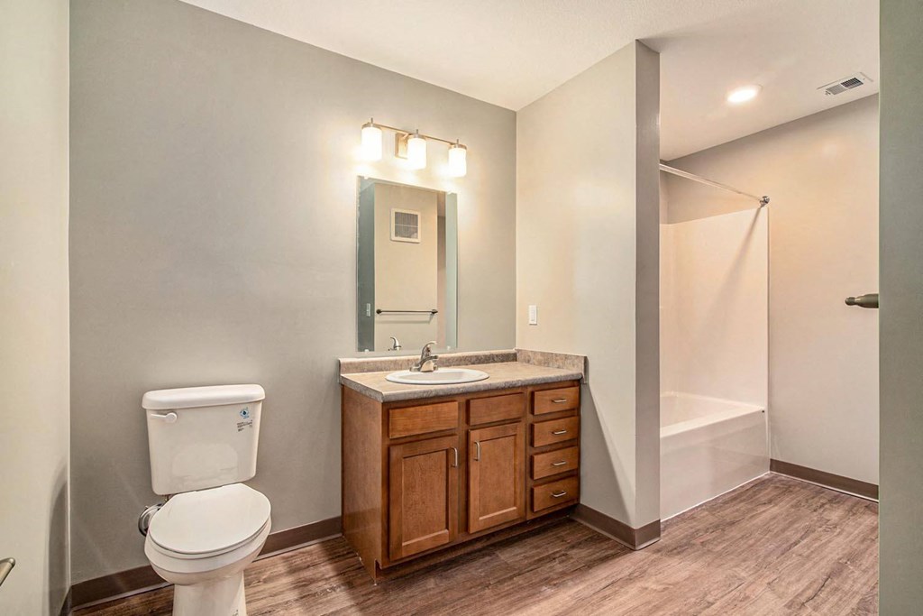 a bathroom with a toilet and a sink