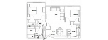 a blueprint of a floor plan of a house