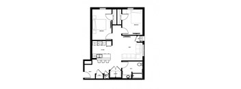 a black and white floor plan of a house