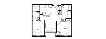 a black and white floor plan of a house
