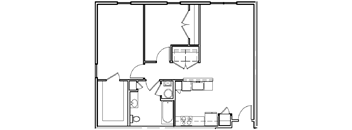 first floor plan of 1703 nw 62nd st of the kai townhomes