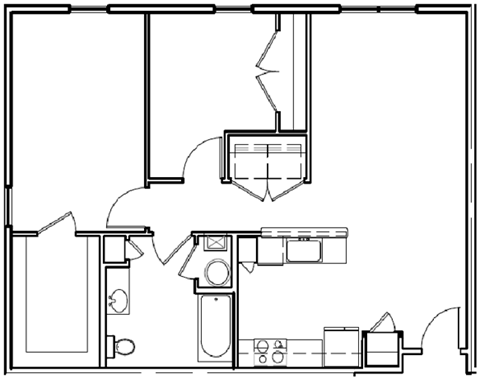 first floor plan of 1703 nw 62nd st of the kai townhomes