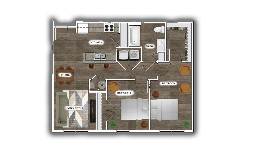 2 Bedroom End Unit