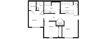 a black and white floor plan of a house