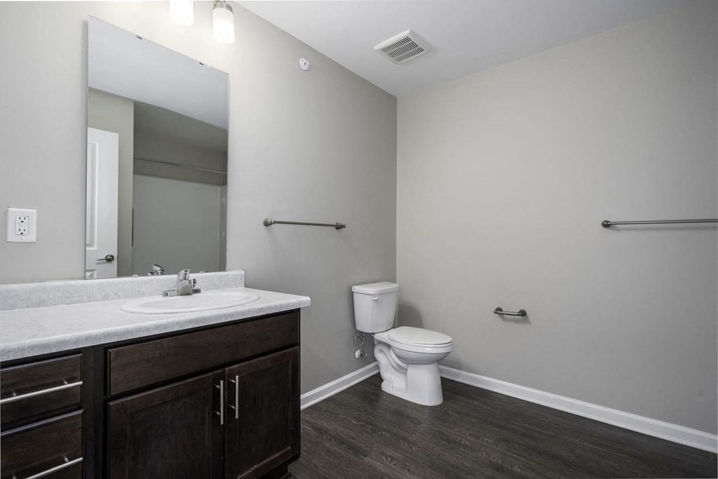 a bathroom with a toilet and a sink and a mirror