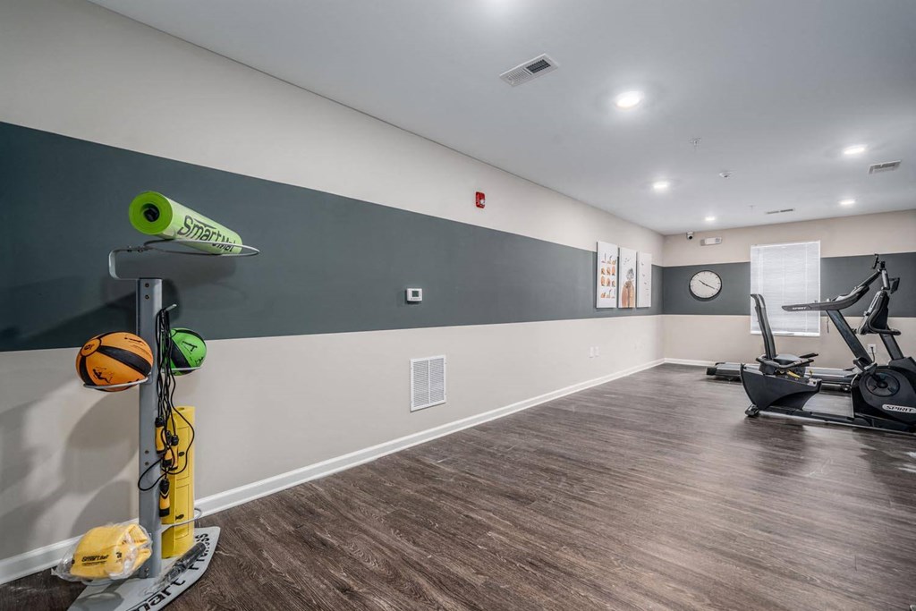 the gym at the preserve at polk apartments ga